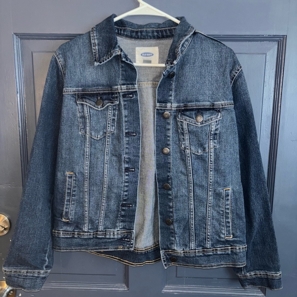 Old Navy “All You Need Is Love” Blue Denim Jacket